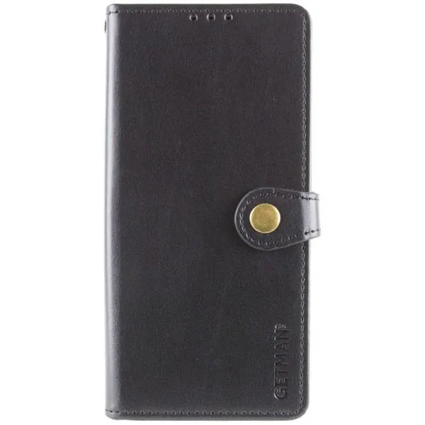 Кожаный чехол-книжка GETMAN Gallant (PU) для ZTE Nubia V60 — Черный — фото 1