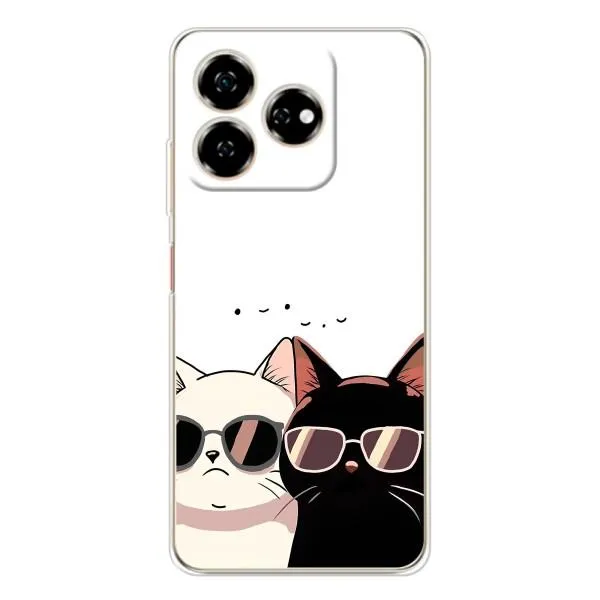 Чехол с принтом «Коты в очках» для ZTE Nubia V60