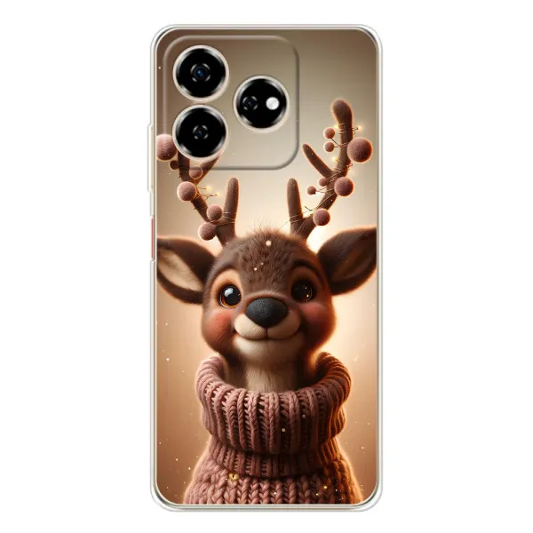 Чехол с принтом «Олень в свитере» для ZTE Nubia V60