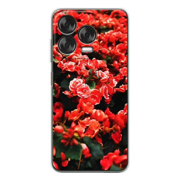 Чехол с принтом «Цветы красные» для ZTE Nubia V70 Design