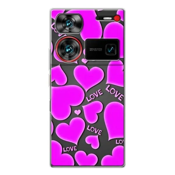 Чехол с принтом «Pink hearts» для ZTE Nubia Z60 Ultra Чехол с принтом «Pink hearts» для ZTE Nubia Z60 Ultra