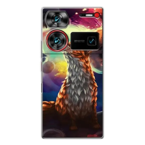 Чехол с принтом «Лисица в космосе» для ZTE Nubia Z60 Ultra Чехол с принтом «Лисица в космосе» для ZTE Nubia Z60 Ultra