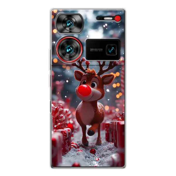 Чехол с принтом «Олень среди подарков» для ZTE Nubia Z60 Ultra
