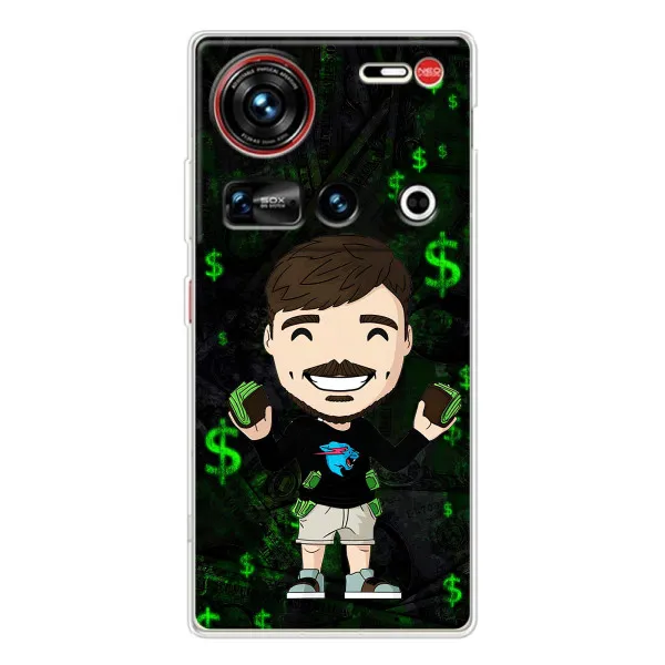 Чехол с принтом «Блогер Beast» для ZTE Nubia Z70 Ultra
