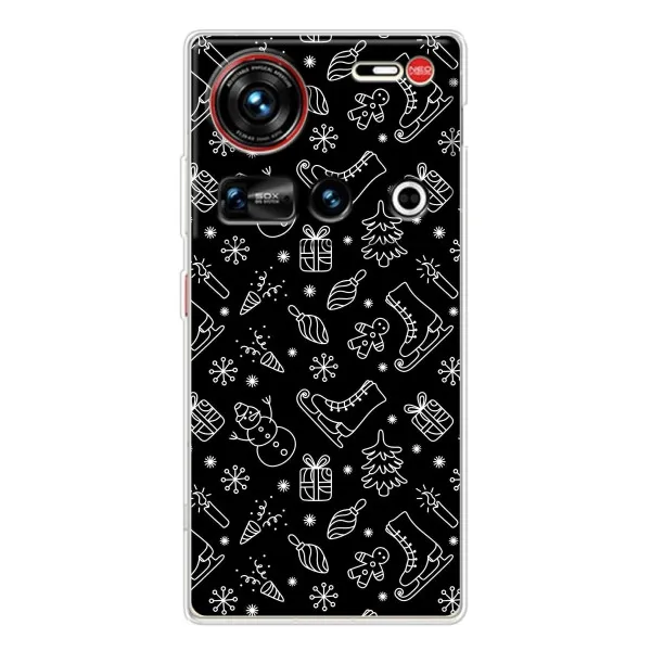 Чехол с принтом «Новогодний фон» для ZTE Nubia Z70 Ultra Чехол с принтом «Новогодний фон» для ZTE Nubia Z70 Ultra