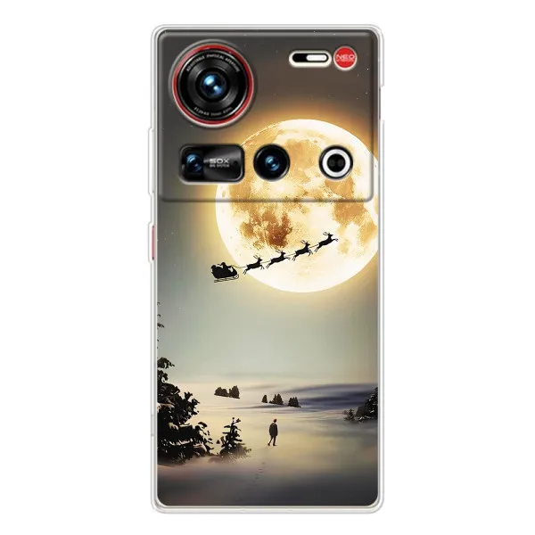 Чехол с принтом «Санта на луне» для ZTE Nubia Z70 Ultra Чехол с принтом «Санта на луне» для ZTE Nubia Z70 Ultra