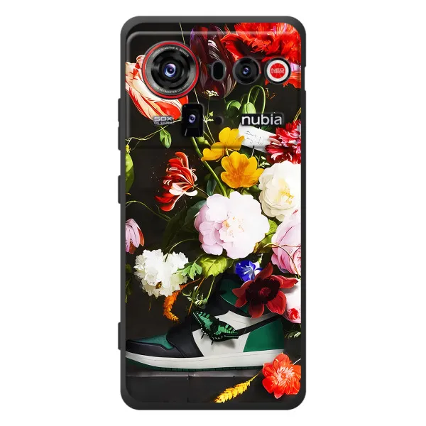 Чехол с принтом «Nike цветы» для ZTE nubia Z80 Ultra