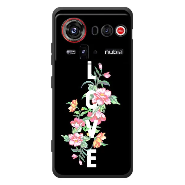 Чехол с принтом «Цветы LOVE» для ZTE nubia Z80 Ultra Чехол с принтом «Цветы LOVE» для ZTE nubia Z80 Ultra