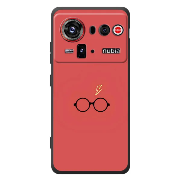 Чехол с принтом «шрам и очки» для ZTE nubia Z80 Ultra