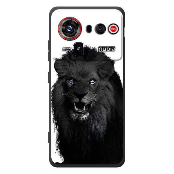 Чехол с принтом «Черный ЛЕВ» для ZTE nubia Z80 Ultra
