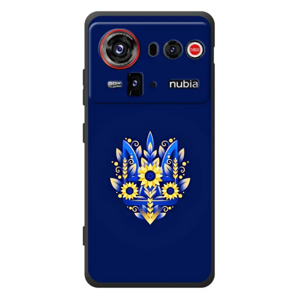 Чехол с принтом «Цветочный Герб» для ZTE nubia Z80 Ultra