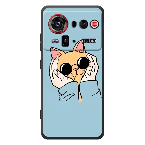 Чехол с принтом «Котик в очках» для ZTE nubia Z80 Ultra Чехол с принтом «Котик в очках» для ZTE nubia Z80 Ultra