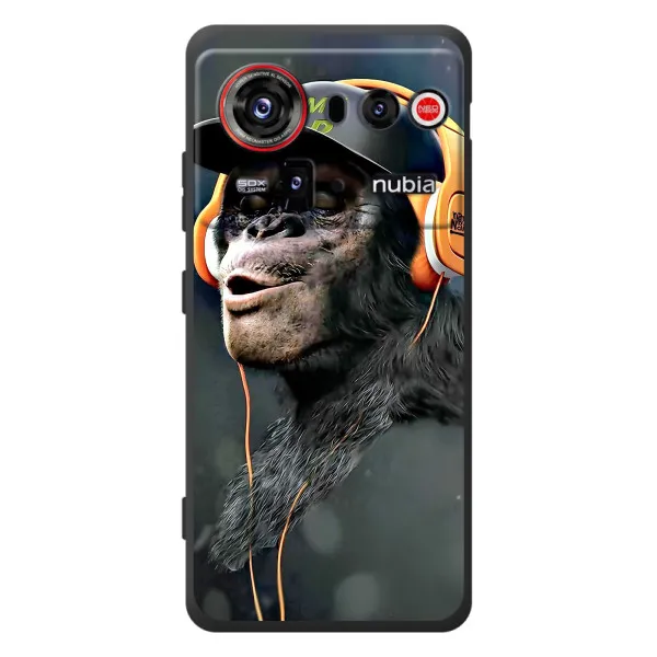 Чехол с принтом «В наушниках» для ZTE nubia Z80 Ultra