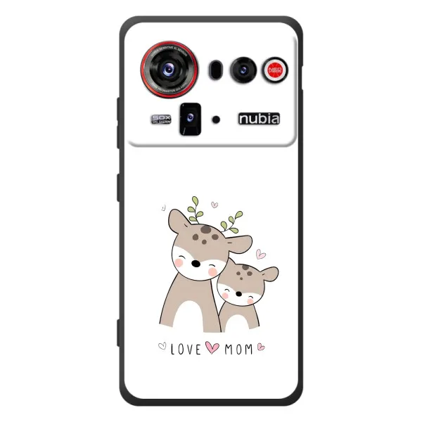 Чехол с принтом «Оленята мама и малыш» для ZTE nubia Z80 Ultra