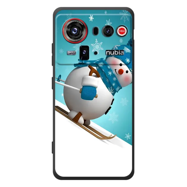 Чехол с принтом «Снеговик на лыжах» для ZTE nubia Z80 Ultra Чехол с принтом «Снеговик на лыжах» для ZTE nubia Z80 Ultra