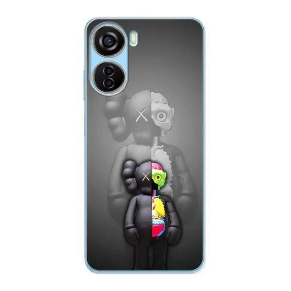 Чехол с принтом «Тело Bearbrick» для ZTE V40 Design Чехол с принтом «Тело Bearbrick» для ZTE V40 Design