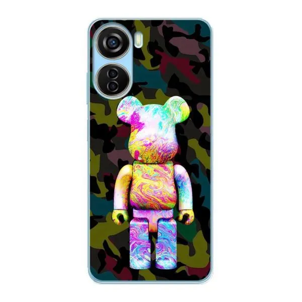Чехол с принтом «Яркий Bearbrick» для ZTE V40 Design Чехол с принтом «Яркий Bearbrick» для ZTE V40 Design