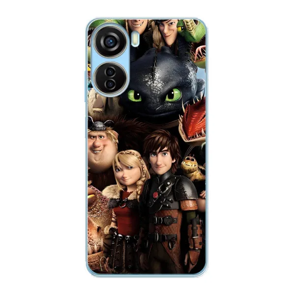 Чехол с принтом «Персонажи дракона» для ZTE V40 Design
