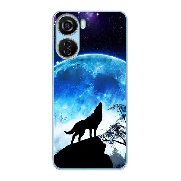 Чехол с принтом «Волк на луну» для ZTE V40 Design Чехол с принтом «Волк на луну» для ZTE V40 Design