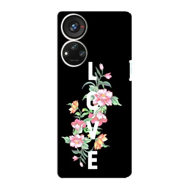 Чехол с принтом «Цветы LOVE» для ZTE Blade V40s Чехол с принтом «Цветы LOVE» для ZTE Blade V40s