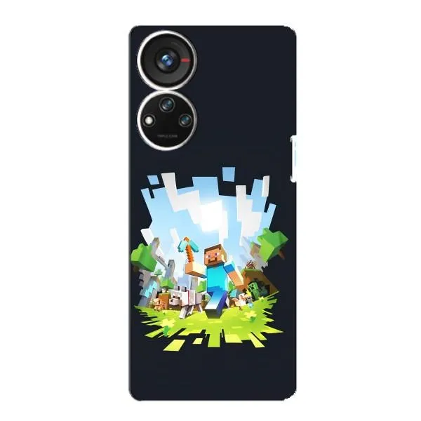 Чохол з принтом «персонажі Minecraft» для ZTE Blade V40s Чохол з принтом «персонажі Minecraft» для ZTE Blade V40s