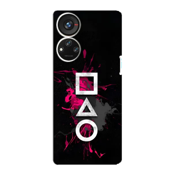 Чехол с принтом «Символы Игра кальмара» для ZTE Blade V40s