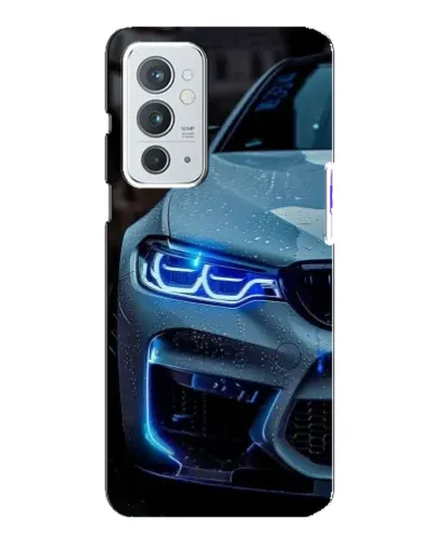 Чохол для OnePlus 9RT з картинкою «Погляд BMW з синіми фарами»