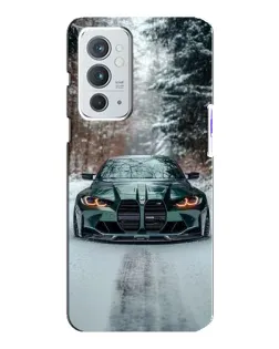 Чохол для OnePlus 9RT з картинкою «BMW у зимовому лісі»