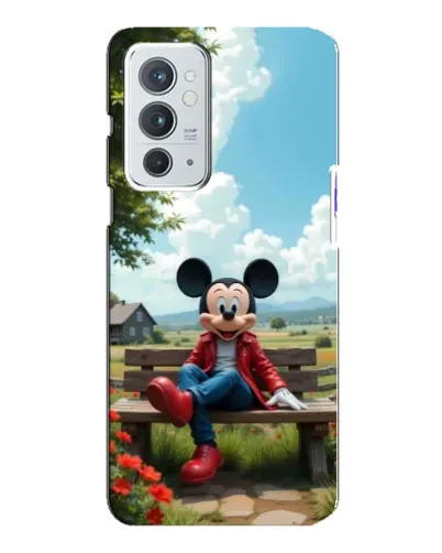 Чехол для OnePlus 9RT с картинкой «Микки на скамейке»