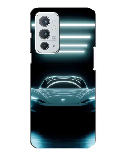 Чохол для OnePlus 9RT з картинкою «Tesla в неоні»