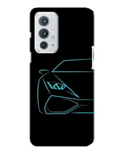 Чохол для OnePlus 9RT з картинкою «Блакитний силует Lamborghini»