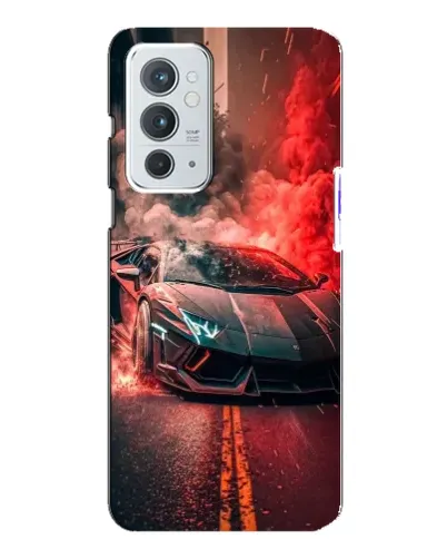 Чохол для OnePlus 9RT з картинкою «Lamborghini червоний дим»