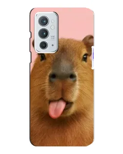 Чохол для OnePlus 9RT з картинкою «Капібара з язиком»