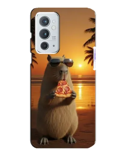 Чохол для OnePlus 9RT з картинкою «Капібара з піцою»