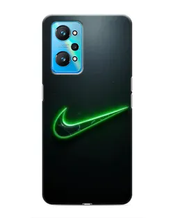 Чехол для Realme GT Neo 2 с картинкой «Неоновый контур Nike»