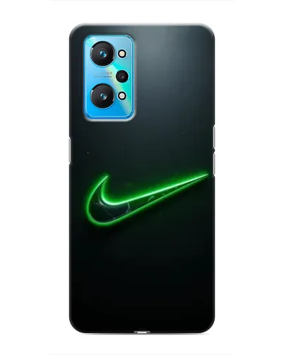 Чехол для Realme GT Neo 2 с картинкой «Неоновый контур Nike»