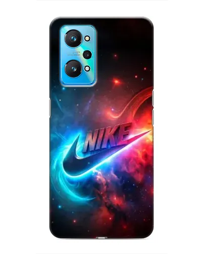 Чехол для Realme GT Neo 2 с картинкой «Огненный логотип Nike»