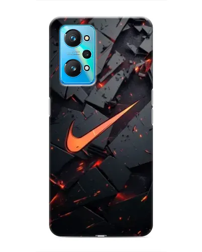 Чехол для Realme GT Neo 2 с картинкой «Nike — эффект разломов»