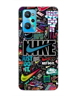 Чехол для Realme GT Neo 2 с картинкой «Яркий коллаж Nike»