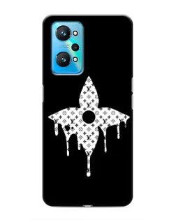 Чехол для Realme GT Neo 2 с картинкой «Цветочная монограмма»
