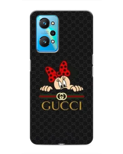 Чехол для Realme GT Neo 2 с картинкой «Минни Маус Gucci — черный»