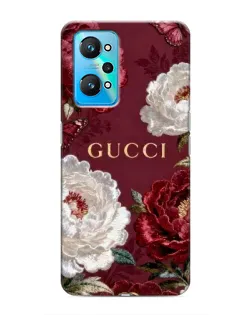 Чехол для Realme GT Neo 2 с картинкой «Gucci — бордовые розы»