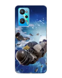 Чехол для Realme GT Neo 2 с картинкой «Десант PUBG — прыжок»