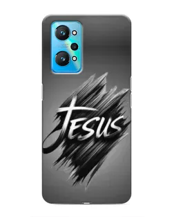 Чехол для Realme GT Neo 2 с картинкой «Надпись Jesus Graffiti»