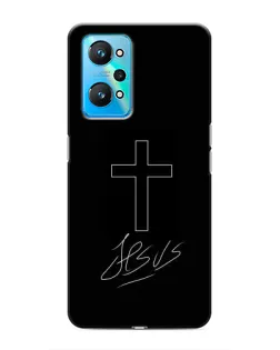 Чехол для Realme GT Neo 2 с картинкой «Графический крест Jesus»