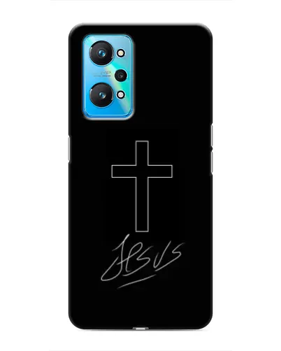 Чехол для Realme GT Neo 2 с картинкой «Графический крест Jesus» Чехол для Realme GT Neo 2 с картинкой «Графический крест Jesus»