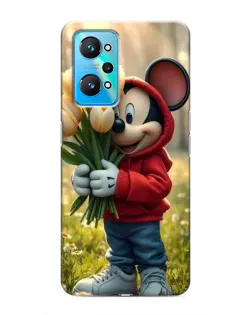 Чехол для Realme GT Neo 2 с картинкой «Микки с тюльпанами»