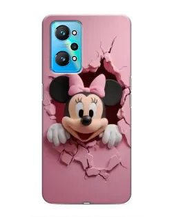 Чехол для Realme GT Neo 2 с картинкой «Минни сквозь стену»
