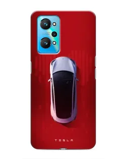 Чехол для Realme GT Neo 2 с картинкой «Tesla Top View»
