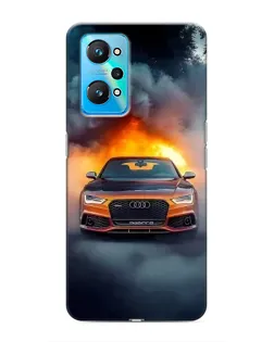 Чехол для Realme GT Neo 2 с картинкой «Audi в огненном дыму» Чехол для Realme GT Neo 2 с картинкой «Audi в огненном дыму»
